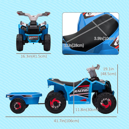6V Kids Electric ATV with Trailer
