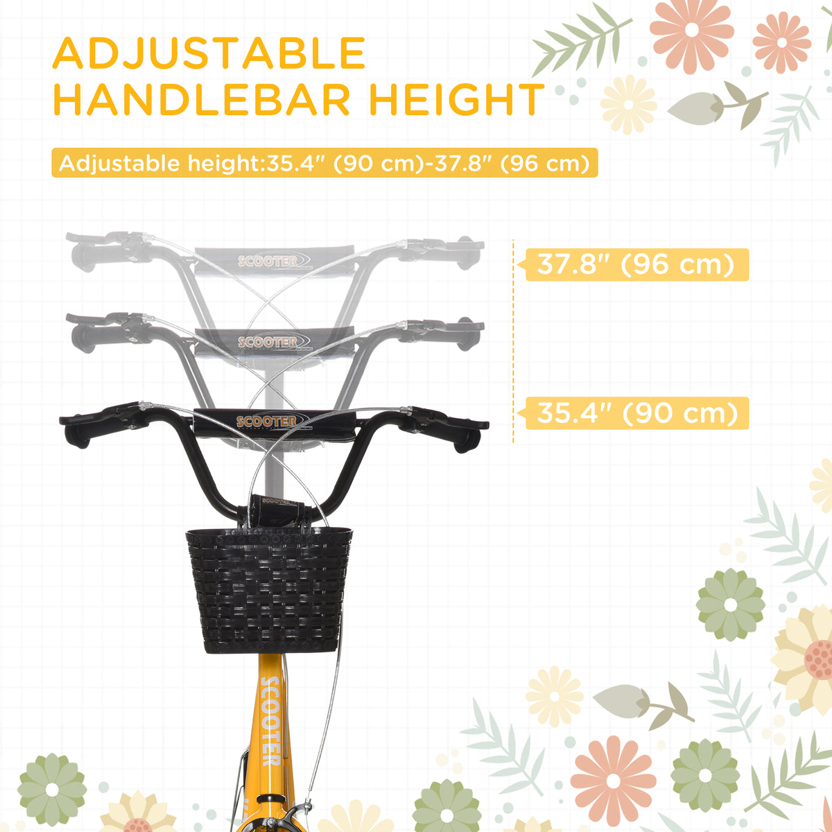Patinete para niños con manillar ajustable
