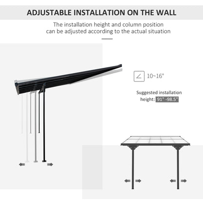 Outdoor hardtop pergola gazebo 10' x 10' — aluminum