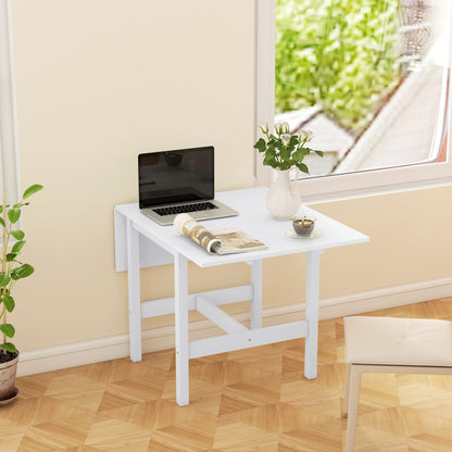 Mesa de comedor plegable de madera maciza de pino