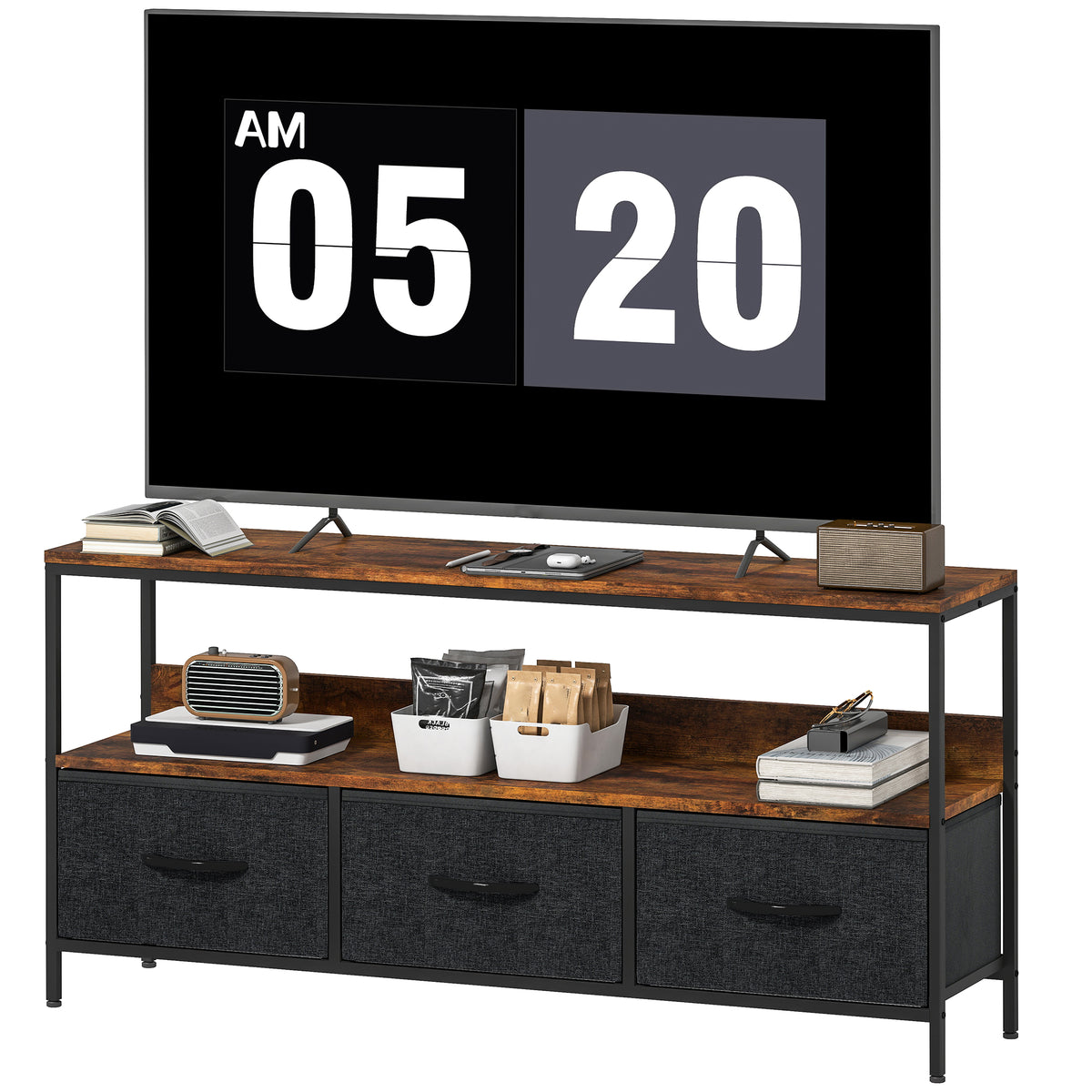 TV Stand with Charging Station