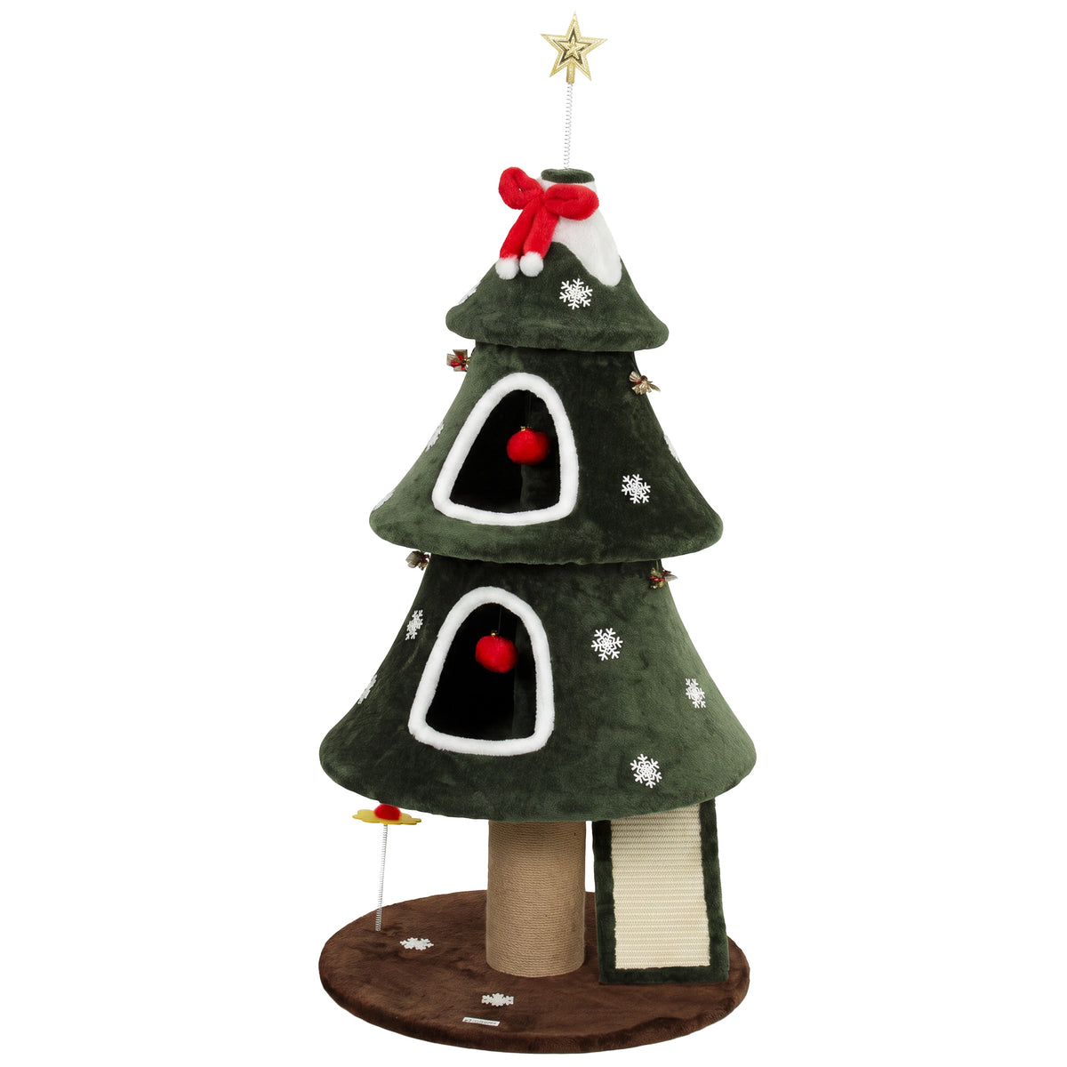 Árbol de Navidad para gatos con múltiples niveles y postes