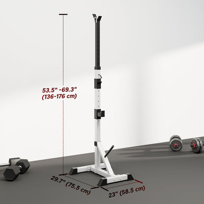 Soporte para sentadillas ajustable, robustez de acero — Lote de 2