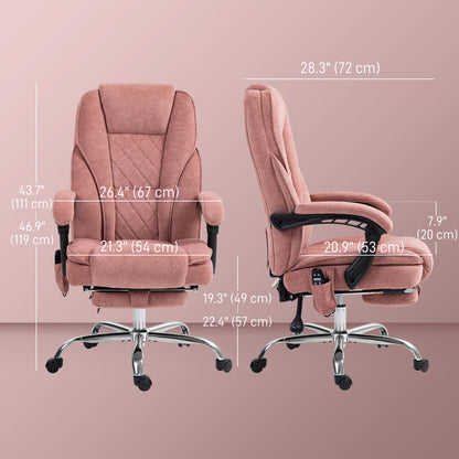Silla de oficina de masaje reclinable con reposapiés ajustable
