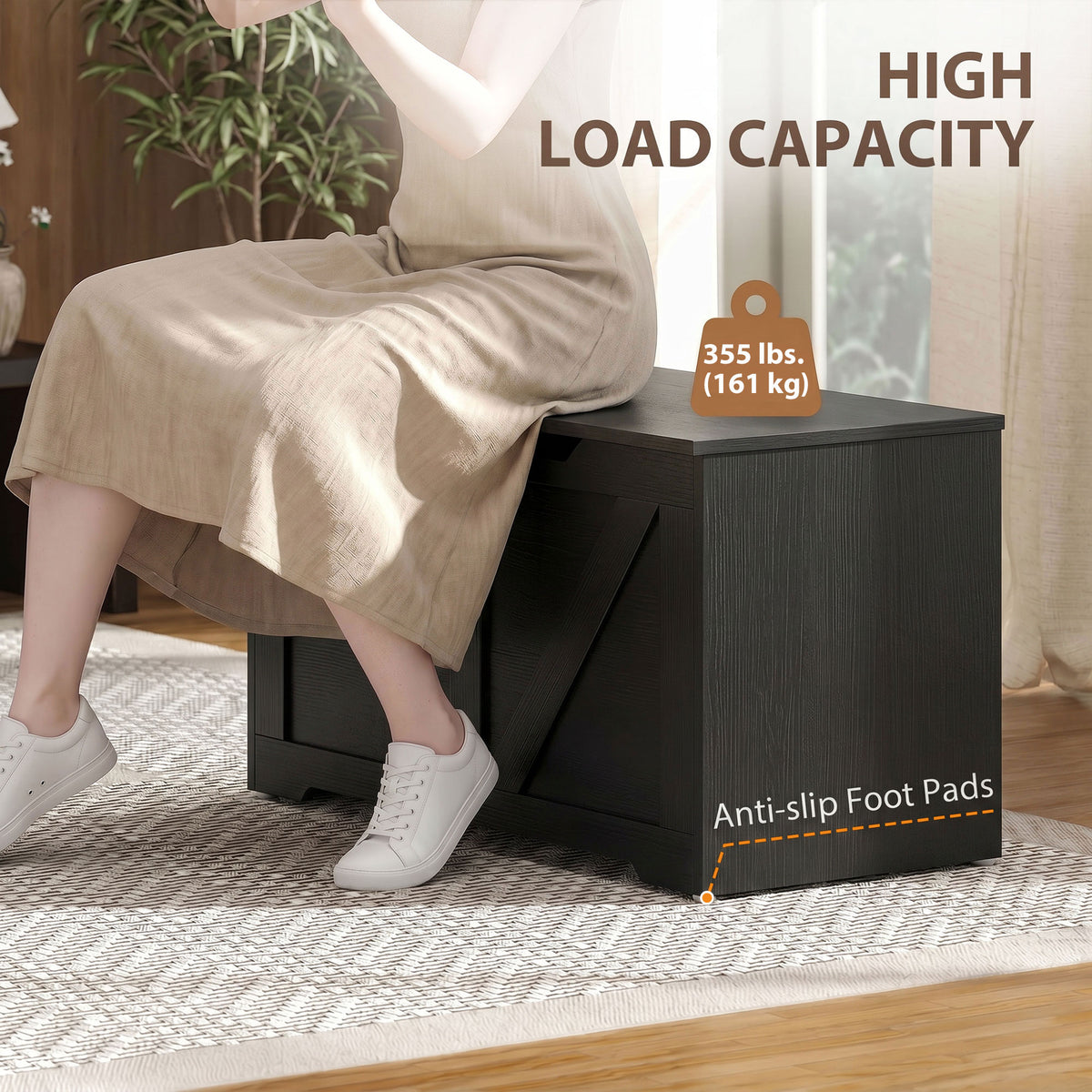 Rustic Storage Chest 80 cm