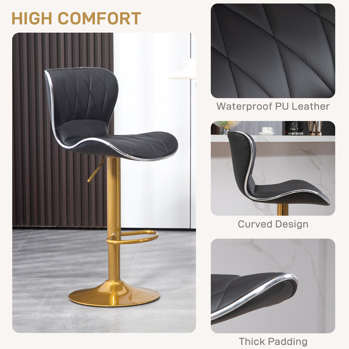 Adjustable Counter Height Bar Stools Set of 2