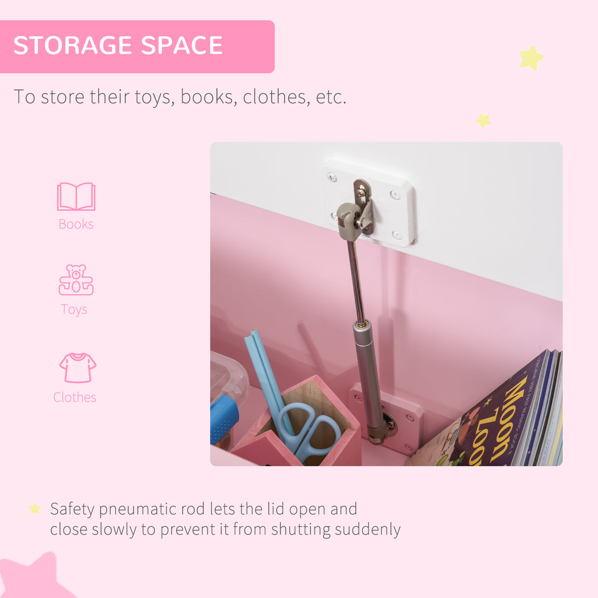 Toy box with storage bench