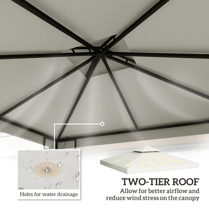 Two-Tier Gazebo Canopy Replacement Top 10 x 10 ft