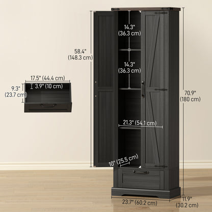 Armario de cocina despensa de madera de ingeniería 60 x 30 x 180 cm