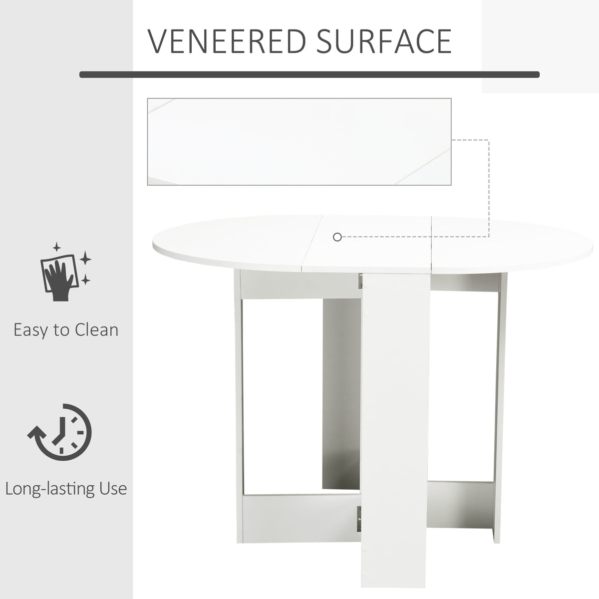 Folding Dining Table Drop Leaf Space Saving