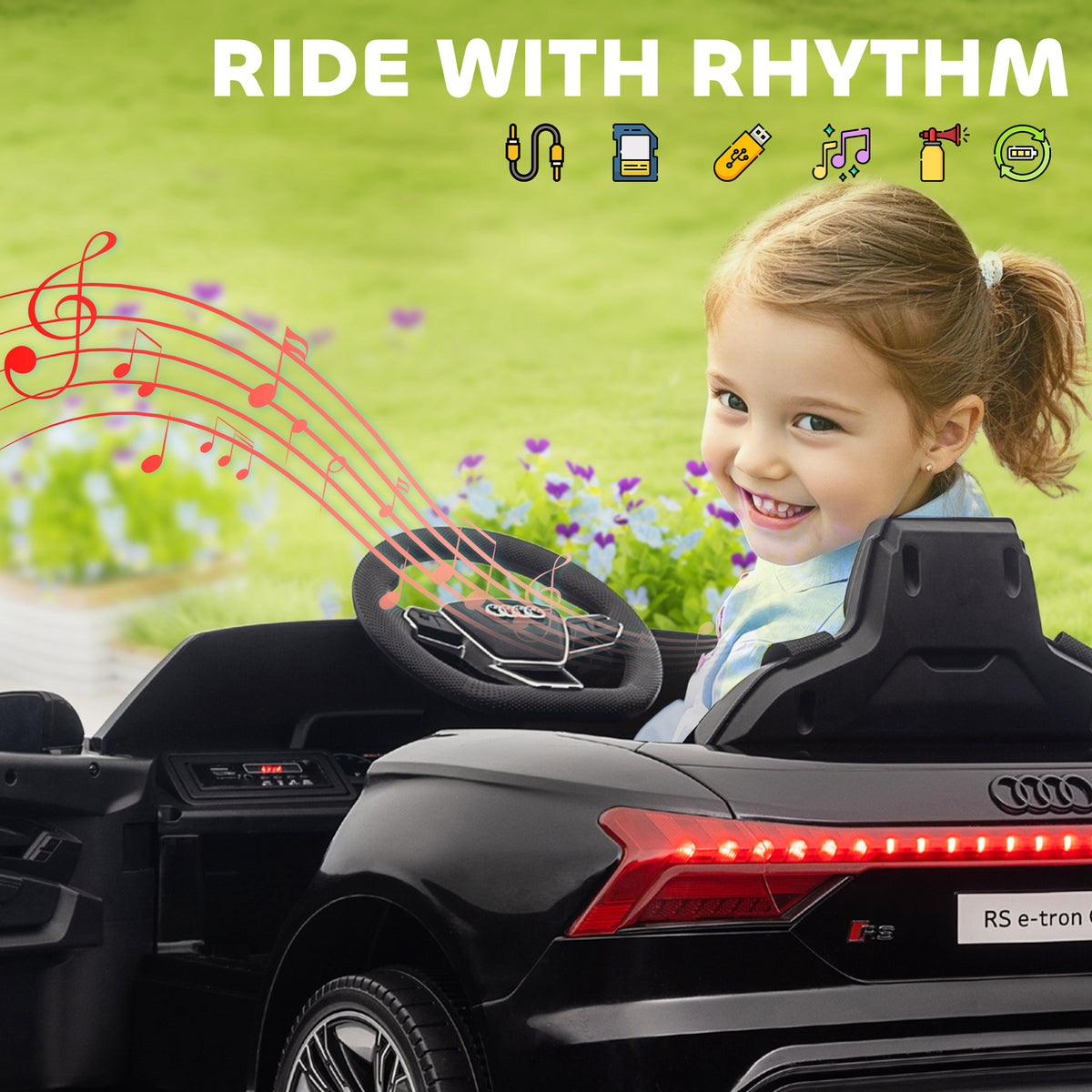 Coche eléctrico para niños de 12 V con mando a distancia