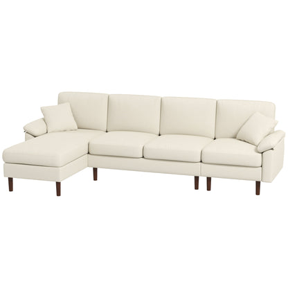 L-Shaped Sectional Sofa with Reversible Chaise Lounge
