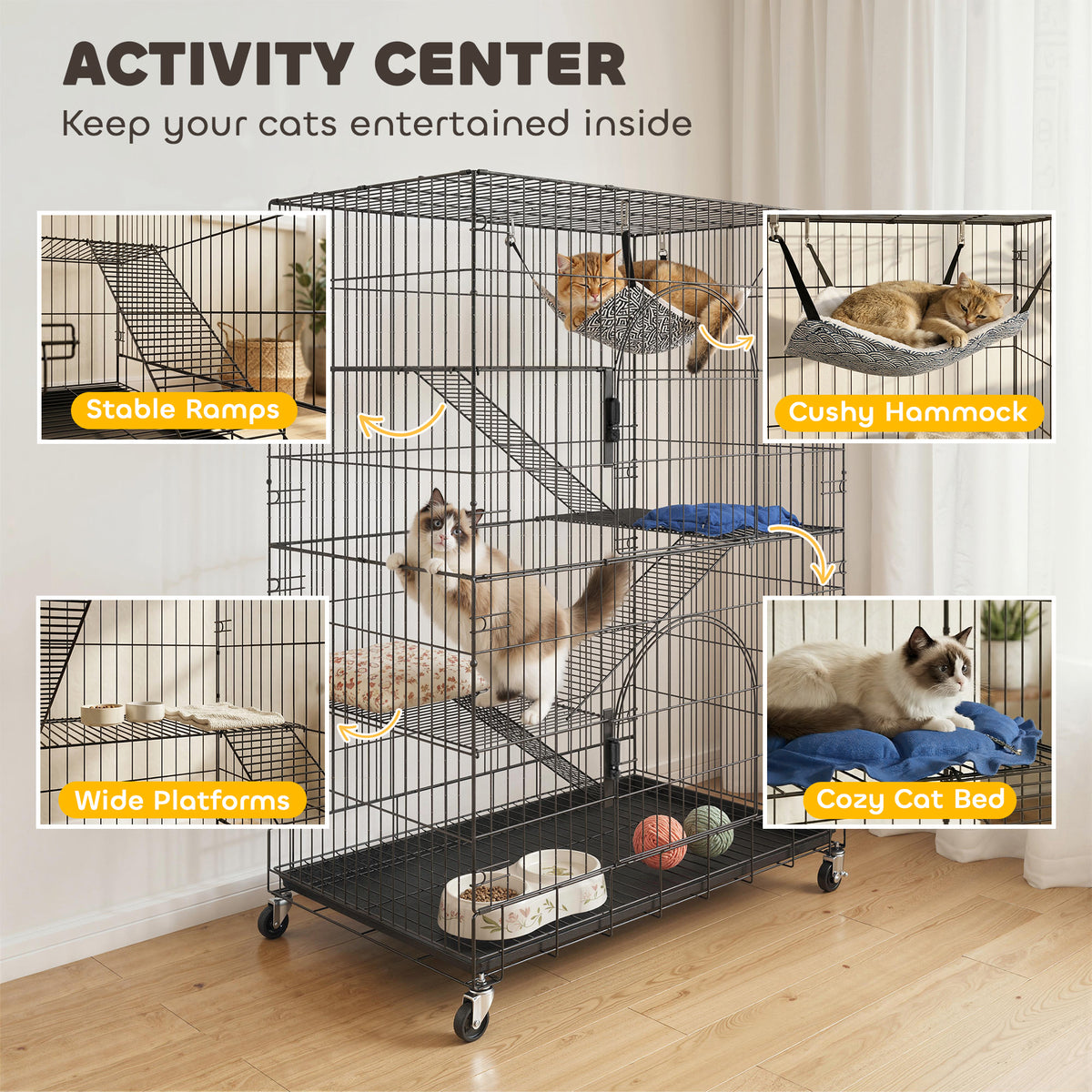 Large 4-Tier Cat Cage