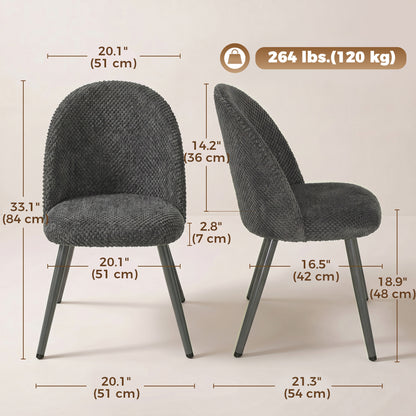 Dining Chairs Velvet Upholstered Set of 2