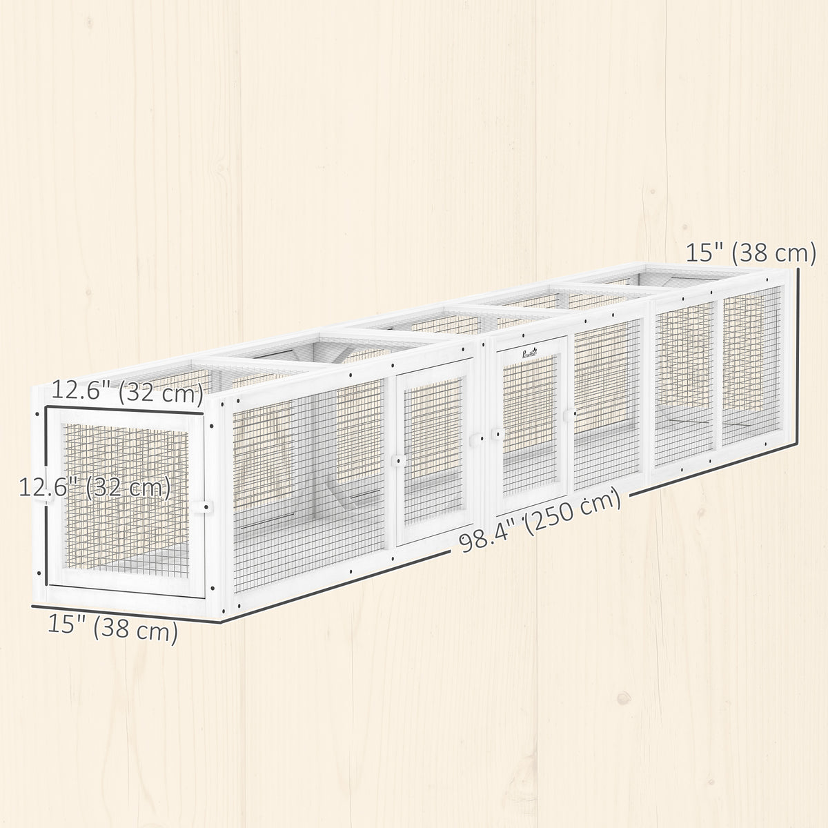 Outdoor Cat Tunnel Modular 8 Doors 98 Inch