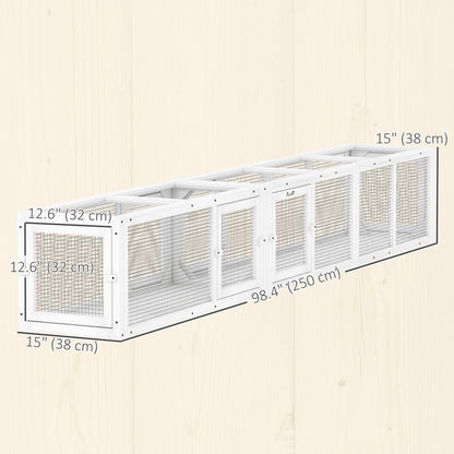Outdoor Cat Tunnel Modular 8 Doors 98 Inch