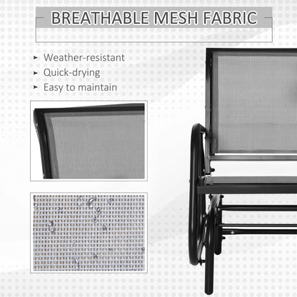 Outdoor Steel Patio Glider Chair