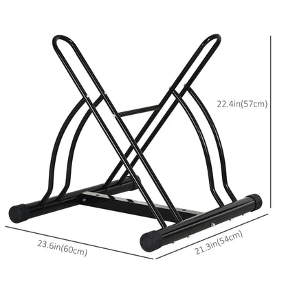 Soporte de suelo para dos bicicletas