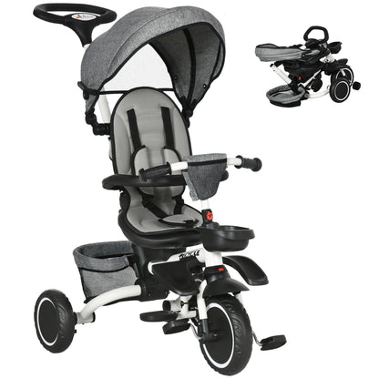 Triciclo evolutivo 6 en 1 convertible en silla de paseo y bicicleta infantil
