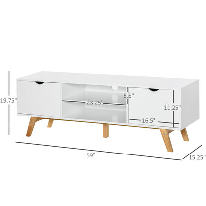 Mueble de TV moderno de madera con almacenamiento