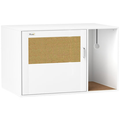 Mueble para arenero de gato estilo boho