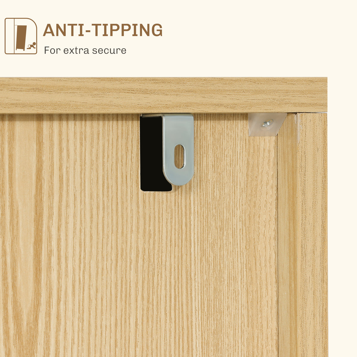Aparador moderno con puertas de espiga y estantes ajustables