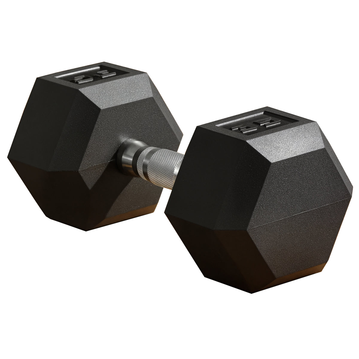 Mancuerna hexagonal de caucho de 35 lb