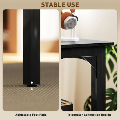Escritorio para ordenador industrial de 180 cm con superficie de acabado madera