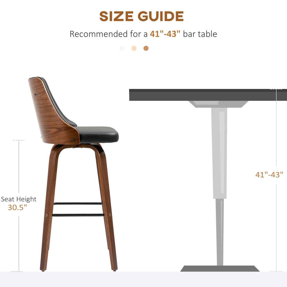 Swivel Bar Stools Tufted Counter Height Set