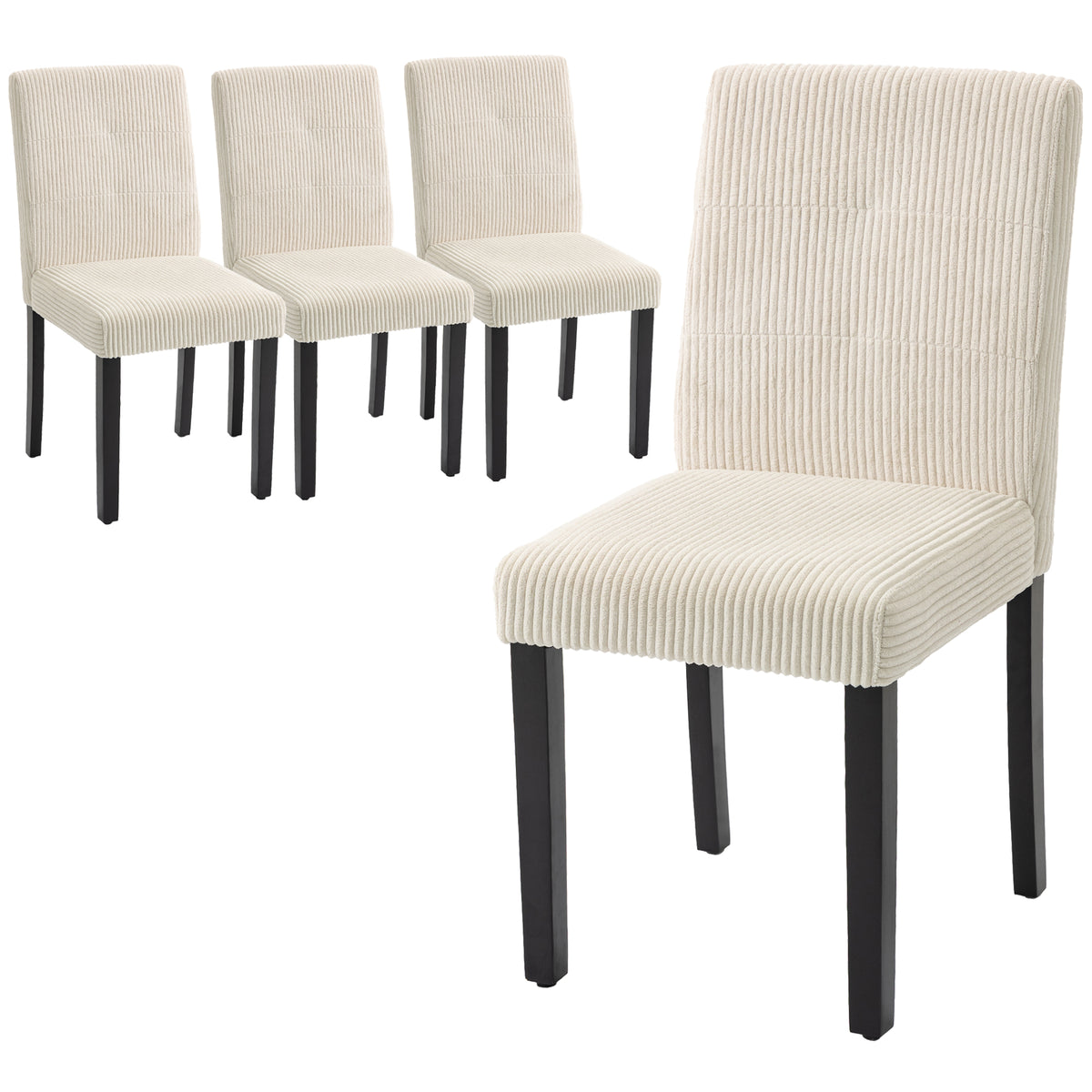 Juego de 4 sillas de comedor tapizadas