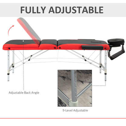 Professional foldable aluminum massage table