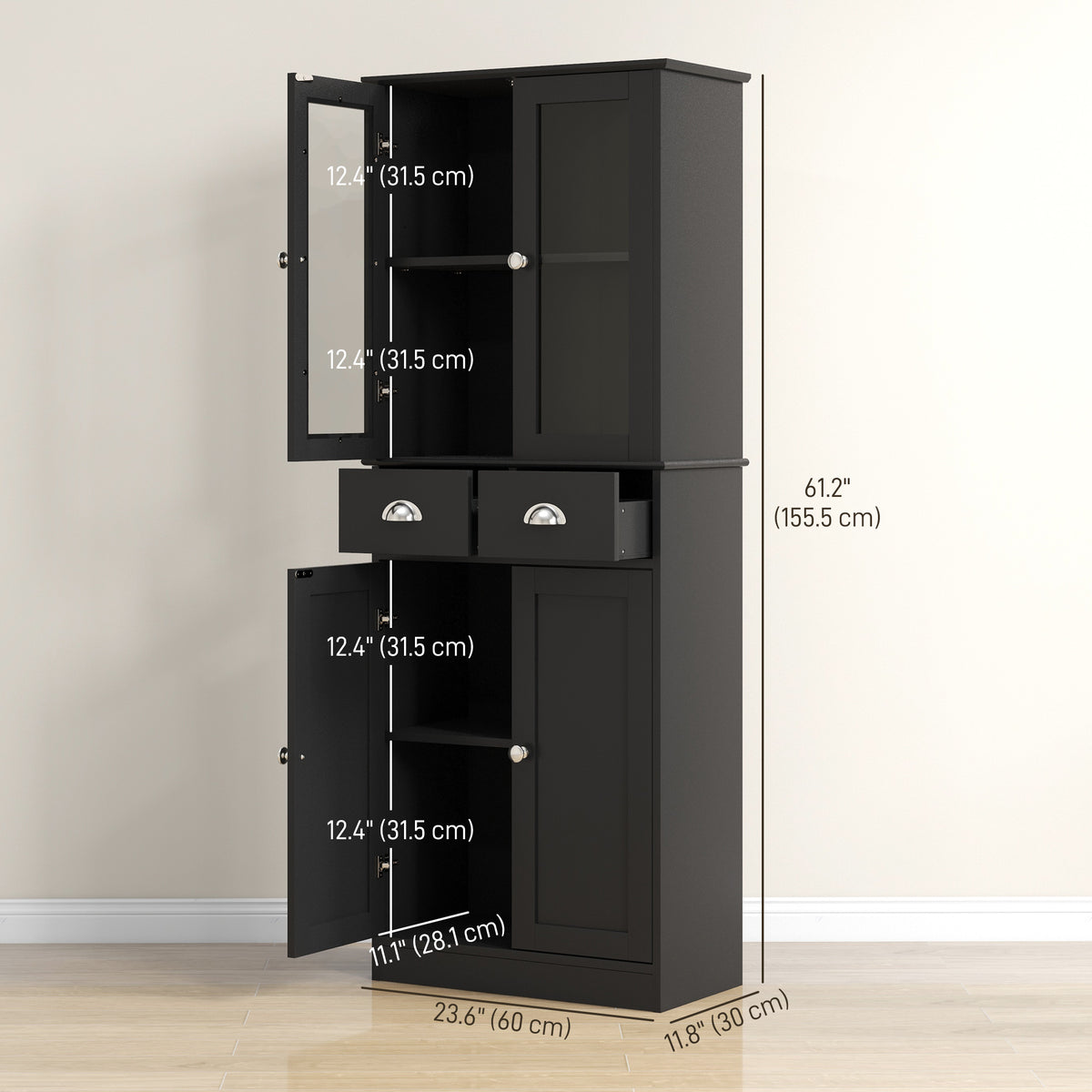 Kitchen pantry cabinet freestanding farmhouse storage