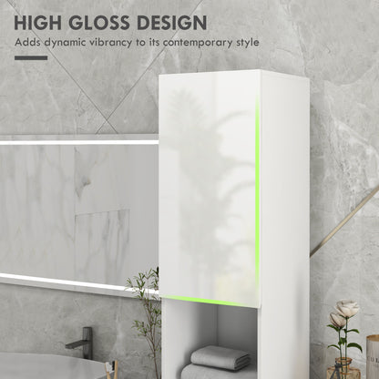 Tall narrow bathroom storage cabinet