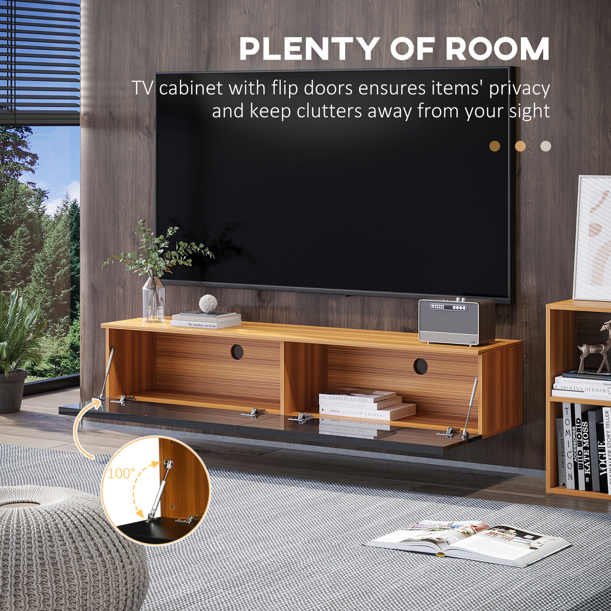 Wall mounted modern floating TV stand