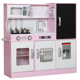 Cocina de juguete para niños con pizarra y cubitos de hielo