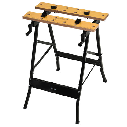 Foldable Work Bench 100 kg Capacity with 4 Adjustable Clamps
