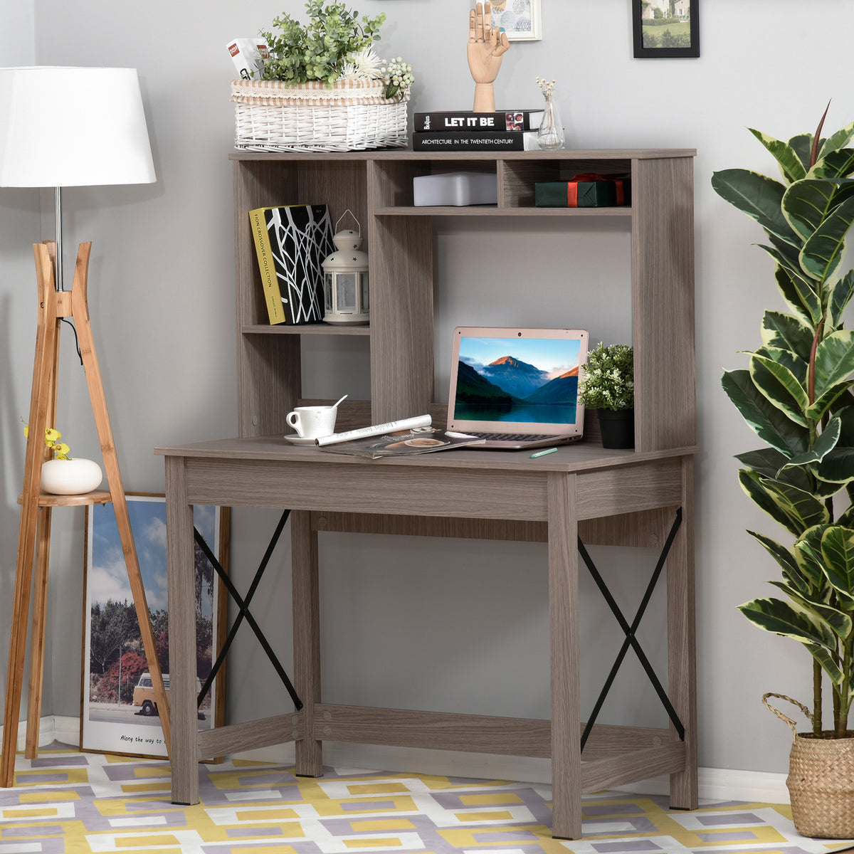 Computer Desk with Storage Hutch