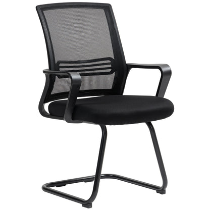 Silla de oficina ergonómica sin ruedas con base de trineo