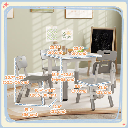 Conjunto de mesa y sillas ajustables para niños pequeños — Lote de 5