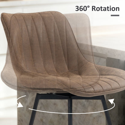 Swivel Bar Stools with Backrest and Footrest