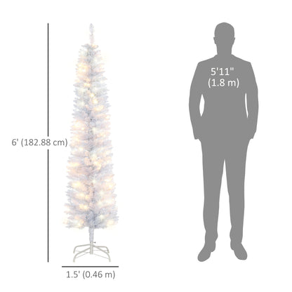7.5ft Pencil Christmas Tree Realistic Pine Needles