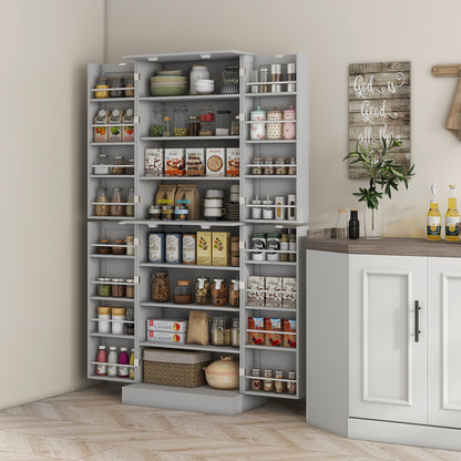 Armario de cocina 8 estantes 4 puertas