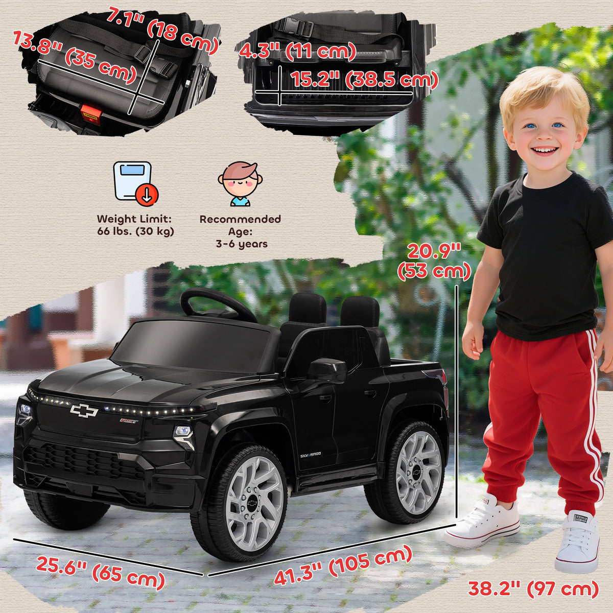 12V Silverado Electric Kids Ride-On Car