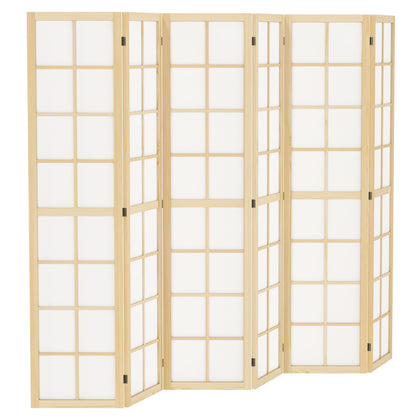 Biombo plegable de 4 paneles de madera de pino