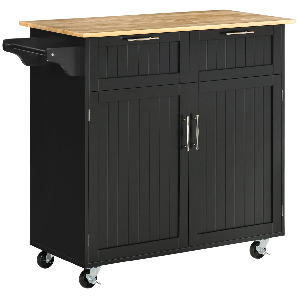 Isla de cocina con ruedas, almacenamiento y cajones