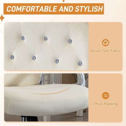 Office chair velvet tufted adjustable swivel task