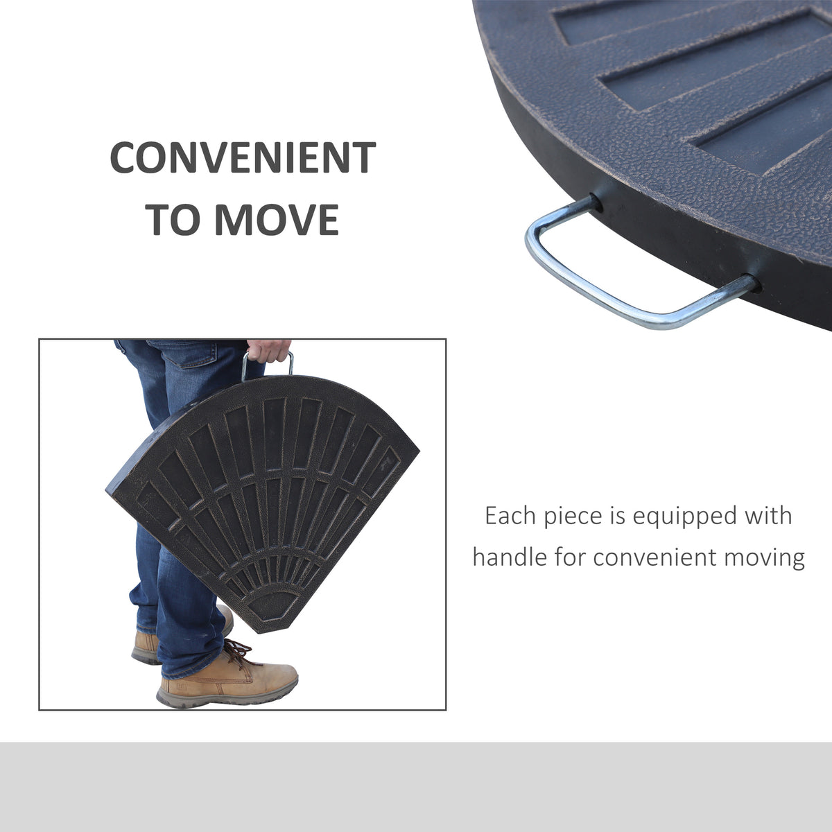 Resin Cantilever Patio Umbrella Base Weights — Bronze