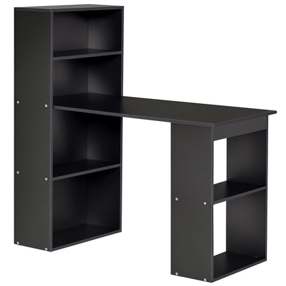 Computer Desk with Built-In Bookshelf 47 in