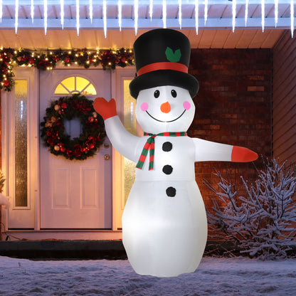 Muñeco de nieve hinchable luminoso 2,4 m
