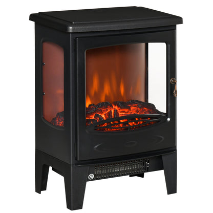 Chimenea eléctrica de pie con efecto de llama realista 750W/1500W